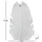 17" White Palm Tree Curved Leaf Decorative Ceramic Vase